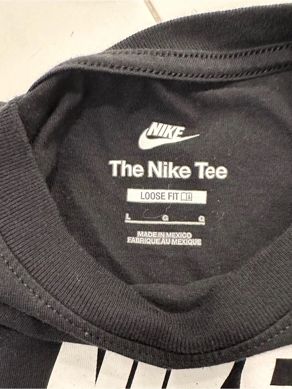 Nike Kids Black Tee with Chihuahua (L)